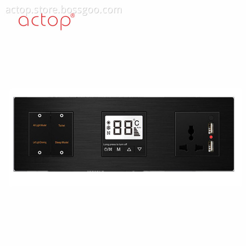 Black Switch Panel Tact For Hotel Projects